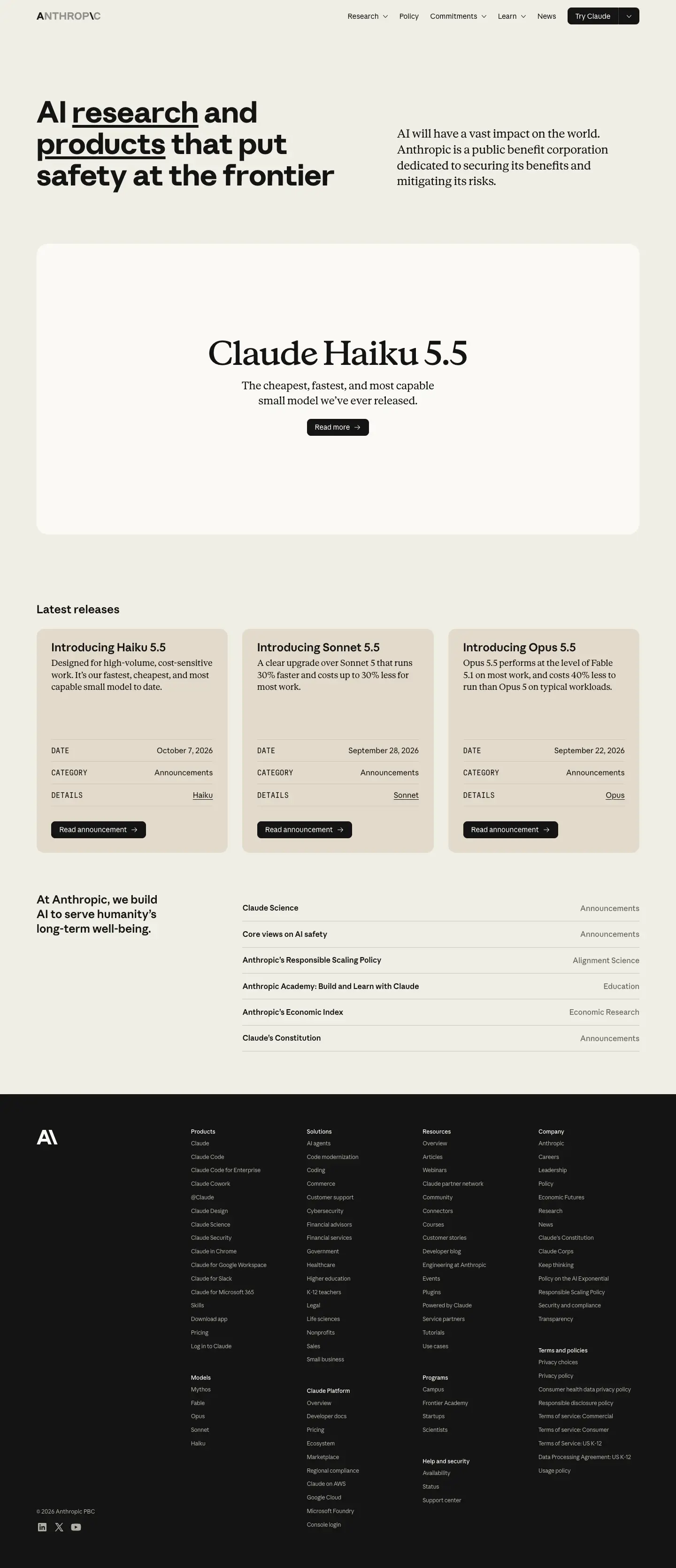 Anthropic full page screenshot