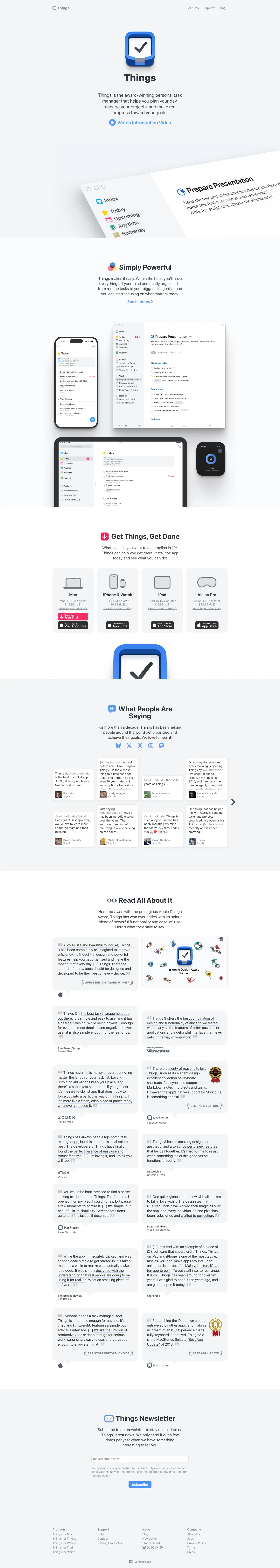 Things full page screenshot