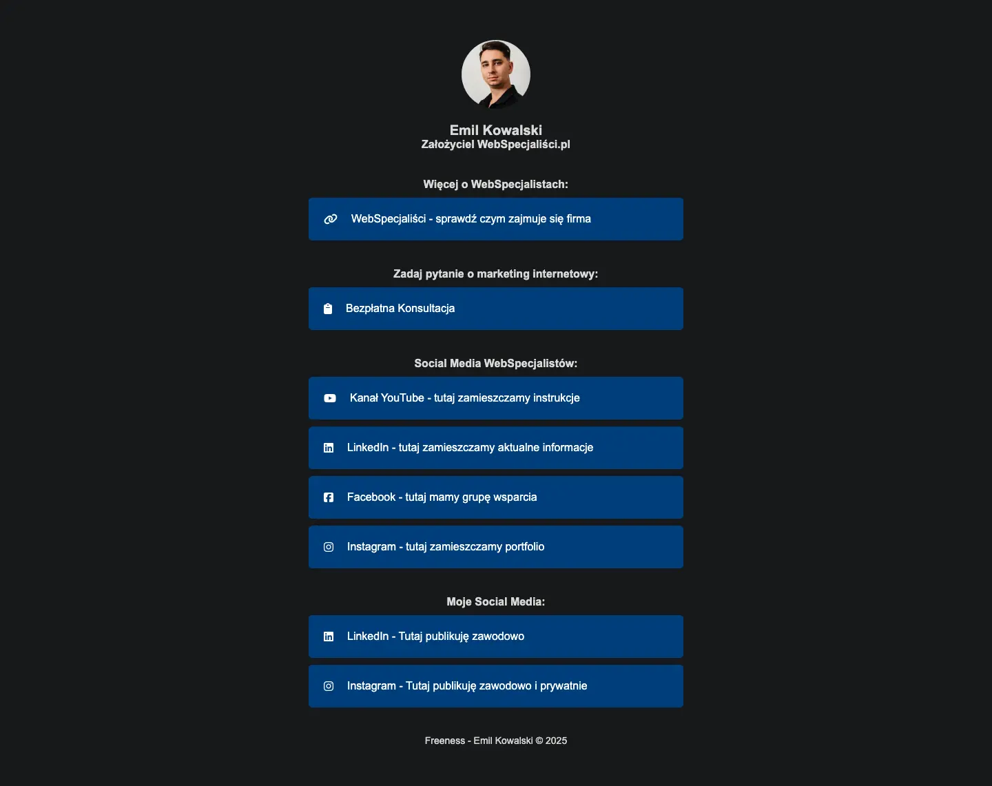 Emil Kowalski full page screenshot