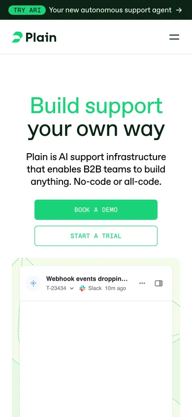 Plain mobile screenshot